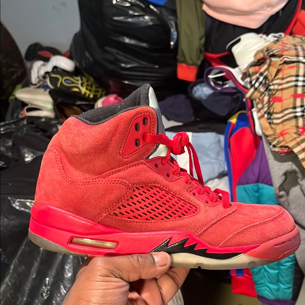 Red High-Top Sneakers